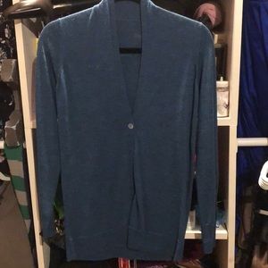 Aquamarine Knit Button-Up Cardigan